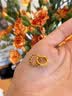 中国黄金（CHINA GOLD）碎冰冰素圈18k金耳钉女2026年新款耳饰生日七夕情人节礼物送女友 京速达-18k金满天星耳扣 实拍图