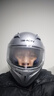 YOHE新国标A类摩托车头盔男士电动车安全帽四季通用骑行机车全盔Y70 水泥银灰 L  实拍图