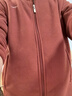 罗蒙（ROMON）夹克男士春秋仿羊羔绒立领抓绒衣摇粒绒外套男装酒红A2XL 实拍图