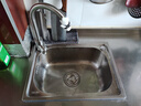 高冈水槽304加厚不锈钢洗菜盆大单槽洗碗厨房水池家用淘菜洗菜盆菜池 单槽48X35+冷热龙头+下水配件 实拍图