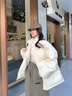QGF加绒加厚棉衣棉服女冬季新款保暖美式立领外套高级感宽松百搭棉袄 浅绿色 M 实拍图