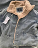 森马（Semir）牛仔棉服女拼接毛领美式复古2024冬宽松毛边夹克街头109724108017 实拍图