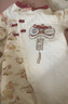 巴厘小猪宝宝连体衣夹丝加厚保暖秋冬装睡衣中国风哈衣爬服新生婴儿儿衣服 象牙白 80cm 实拍图