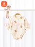 贝瑞加（Babyprints）婴儿包屁衣宝宝长袖连体衣纯棉三角哈衣肩开柔软舒适 蜗牛73 实拍图