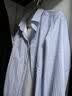 杉杉加绒衬衫男 商务正装衬衣男士加绒加厚保暖 蓝色条纹加绒 42  实拍图