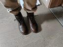 马登头层8111工装靴男鞋真皮美式复古户外伞兵靴vintage机车靴马丁靴 蜜蜡色  马登工装 43 实拍图