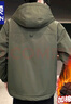 罗蒙（ROMON）秋冬加棉加厚外套男士青年棉衣服休闲连帽工装款防风夹克冲锋衣男 D240-M1091黑色 2XL 实拍图