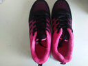 轩途诗休闲鞋女夏季软底透气鞋子女气垫女鞋运动跑步鞋女大码红色健步鞋 网面黑紫 39 实拍图