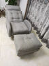 梵右懒人沙发卧室沙发阳台躺椅客厅休闲椅单人椅靠背椅子小户型沙发椅 头枕款灰色+脚踏【坐垫乳胶】 实拍图