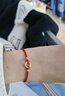 中国黄金（CHINA GOLD）平安扣黄金手链女足金情侣手链实用生日礼物高档实用送女友生日 【京速达】吉祥平安扣-红绳 实拍图