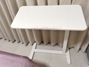 SKAAN气动升降床边桌可移动折叠沙发学习书桌床上电脑桌站立办公工作台 【旋转款】白色 实拍图