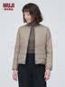 MUJI 女式 轻量羽绒便携式无领夹克 羽绒服女款冬季 女装 轻薄 浅米色 M (160/84A) 实拍图
