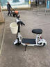 名岛小型迷你电动车女士可折叠电瓶车轻巧代步车滑板车便携电单车 纯洁白 超威/天能48V12A铅酸约35-45公里 实拍图