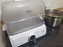 美的（Midea）电蒸锅 电火锅 速嫩蒸三层 家用大容量旋钮智能电蒸箱 多功能蒸包子锅不锈钢蒸架电锅全透明 15.3L 【上蒸下煮】ZGC3223M02 实拍图