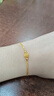 六福珠宝 足金玲珑转运珠双层黄金手链女款手饰 计价 HEGTBB0001 约3.44克 实拍图