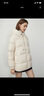 朗姿【朗姿Basic衣橱】轻羽45°云90白鹅绒连帽短款羽绒服冬季新款 白色 S 实拍图