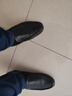 奥康品牌男鞋新品英伦豆豆鞋男真皮软底懒人一脚蹬休闲皮鞋透气 黑色单鞋 42 实拍图