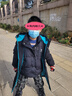 雪中飞【蓄热】童装儿童羽绒服男童女童纯色中大童拼接羽绒服黑色130cm 实拍图