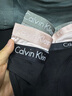 Calvin Klein内衣女士三条装ck本命年提花棉质微弹比基尼三角内裤女QP2349O Q7Z-太空黑/樱花粉/椰青灰 3条 S 尺码偏大，建议拍小一码 实拍图