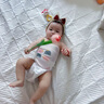 新生婴儿肚围护肚子防着凉夏季薄款初生0一6月宝宝半背一体式肚兜 不卷边不勒腹蓝黄白半背3条装 均码 0-1岁 实拍图