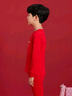 红豆儿童内衣套装纯棉男童秋衣秋裤本命年红色女童新年衣服H1009 140 实拍图