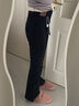 真维斯（JEANSWEST）牛仔裤女秋季复古穿搭时尚微喇裤高腰小个子马蹄裤黑色M 实拍图