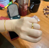 赛菲尔黄金戒指足金唯爱.ONE男女情侣固口金戒指对戒婚戒 女戒 14号约2.70克（工费175元） 实拍图