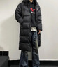 准者长款羽绒服男女情侣款春季新品鸭绒保暖防风加厚运动连帽外套 纯正黑 2XL (185) 实拍图