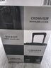 皇冠（CROWN）拉链铝框箱旅行箱登机箱大容量前开盖行李箱小型5278-20-铁灰 实拍图