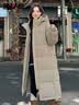 雅鹿纯色长款羽绒服女冬季2026新款长款过膝加厚防寒保暖中性黑色外套 米卡其 M (160) 【建议110-125斤】 实拍图