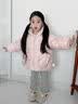 班喜迪女童裤子秋装2026新款洋气休闲长裤宝宝卫裤春秋季儿童公主喇叭裤 灰色 110 实拍图
