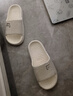 居家拖鞋男女室内室外浴室防滑轻盈便携柔软静音回弹漏水凉拖鞋夏 白色-女 38-39 实拍图