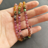 石玥珠宝4.5-5mm多圈彩虹碧玺手链转运珠天然水晶手串男女士款 水晶玛瑙 实拍图