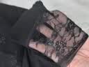 猫人美体保暖内衣女V领性感蕾丝内搭打底衫莫代尔超柔透气钻石黑均码 实拍图