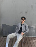 NASADKGM外套男美式复古工装衬衫夹克男宽松休闲百搭情侣上衣服大码男装 米灰 XL 实拍图