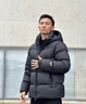高梵【雷总同款】黑金鹅绒服机能4.0五格2024年反季短款男士羽绒服 高定骑士黑 S 实拍图