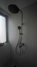 惠达（HUIDA）淋浴花洒套装家用卫生间淋浴增压惠达花洒大置物大顶喷洗澡花洒 5017黑色【四功能】精铜主体-陶瓷阀芯 实拍图
