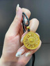 奢名纪黄金999足金古法八瑞吉祥八宝罗盘金包银吊坠男女款项链福字礼物 包金1克 八宝罗盘福字吊坠 实拍图