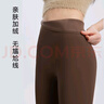 XINBUCKS高品质加绒鲨鱼裤女瑜伽裤加高腰收腹加大码打底裤女外穿秋冬保暖 黑色海藻绒（适合5-15°C） M 适合90-110斤 实拍图