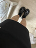 欧贝汐半身裙女短裙a字裙春秋冬夏季高腰新款百搭性感职业装西装裙子 黑色 M 实拍图