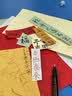 宛陵文韵【叶脉金栗款100张】蜡染彩色一笔笺花笺古风书法小纸条文创diy手机壳装饰鎏金洒金毛笔信笺专用 实拍图