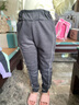 多妙屋女童裤子加绒加厚秋冬款儿童一体绒休闲裤宽松大童W002深灰150 实拍图