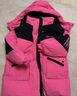 鸭鸭儿童羽绒服女童中长款款加厚保暖冬季中大童装外套SE 玫红 110 实拍图