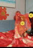 东之天地 新娘红盖头结婚半透明头纱秀禾服苏绣蒙头喜帕中式婚礼红色头巾 76*83cm【凰飞凤舞】红盖头1条 实拍图