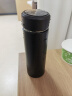 秋含 保温杯男士 304不锈钢保温杯茶水分离杯泡茶杯大容量便携茶水杯 茶水分离保温杯【黑色】 500ml 实拍图