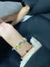 中国黄金;CHINA GOLD999足银珐琅花蝶戏半镯手链女款小众手串送女友老婆生日礼物 约20g【玫瑰花礼盒】 实拍图
