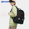 FILA FUSION斐乐潮牌情侣款男士女士背包春新款双肩包书包电脑包 深黑-BK XS 实拍图