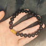 石玥珠宝精品8mm黑玛瑙手串本命年护身符黄金貔貅转运珠水晶手链男女士款 实拍图