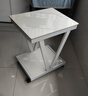 岸茂轻奢岩板沙发边几边柜侧边柜角几客厅网红小桌子小茶几迷你可移动 长50宽40高55白架雪山白岩板轮子 组装 实拍图