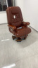 满誉老板椅子商务大班椅家用真皮办公电脑座椅靠背可躺升降总裁旋转椅 10轮棕色-头层牛皮+搁脚+按摩 尼龙脚 实拍图